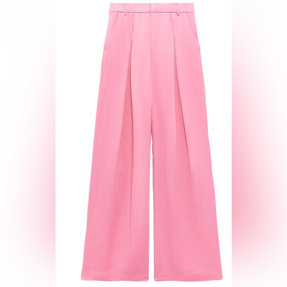 Zara Pink Wide-Leg Pants